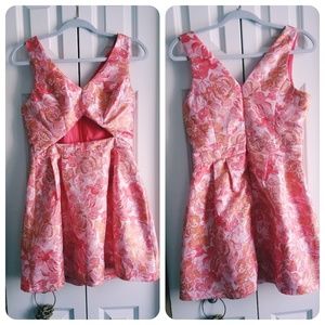 Sans Souci retro fit & flair brocade dress